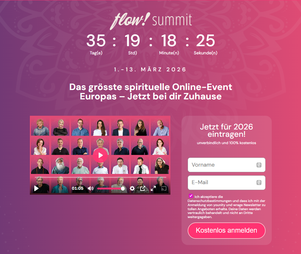 flow!summit - Das größte spirituelle Online-Event Europas